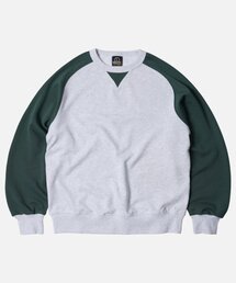 ROUNDED RAGLAN SWEATSHIRT _ FOREST GREEN