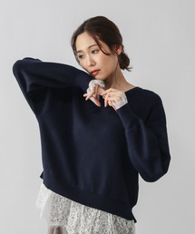 GLOBAL WORK | メルティレースドッキングプルオーバー/581158(ニット/セーター)