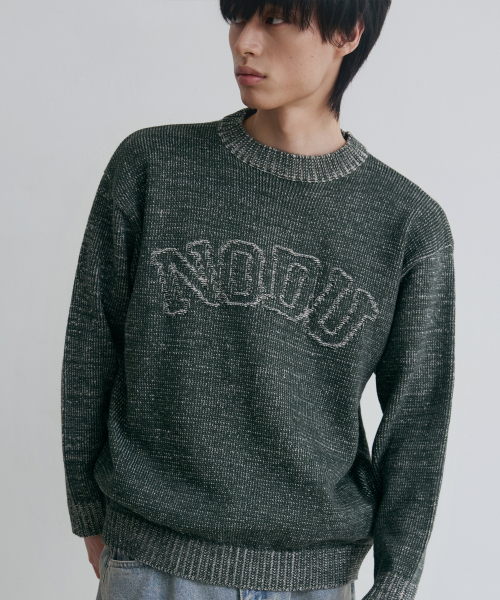 NODU（ノードユー）の「ロゴリングラウンドニット[グリーン]（ニット/セーター・メンズ・その他・MEDIUM/LARGE）」の3枚目の写真