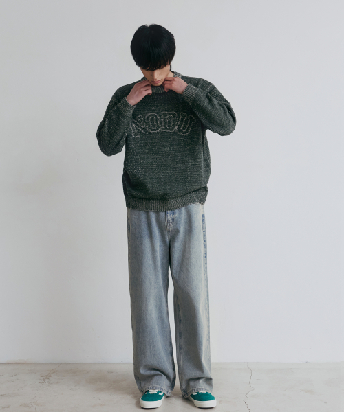 NODU（ノードユー）の「ロゴリングラウンドニット[グリーン]（ニット/セーター・メンズ・その他・MEDIUM/LARGE）」の4枚目の写真
