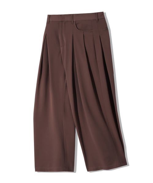 TRILLION（トリリオン）の「ダブルインバーテッドジョーワイドパンツ[ブラウン]（スラックス・レディース・その他・MEDIUM/LARGE/X-LARGE）」の4枚目の写真