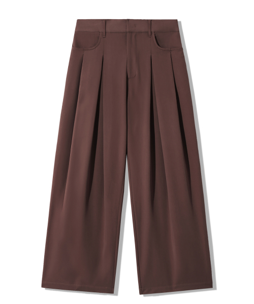 TRILLION（トリリオン）の「ダブルインバーテッドジョーワイドパンツ[ブラウン]（スラックス・レディース・その他・MEDIUM/LARGE/X-LARGE）」の5枚目の写真