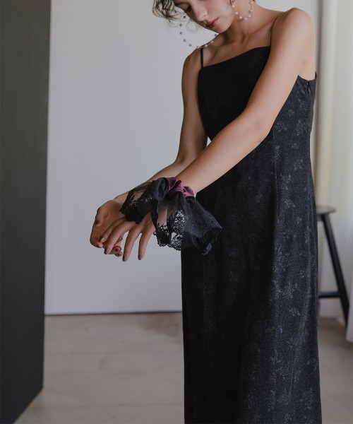 Callarus（カラルス）の「〔Callarus〕レース×ベロアシュシュ（シュシュ・レディース・パープル系/グレー系/ブラック・FREE）」の13枚目の写真