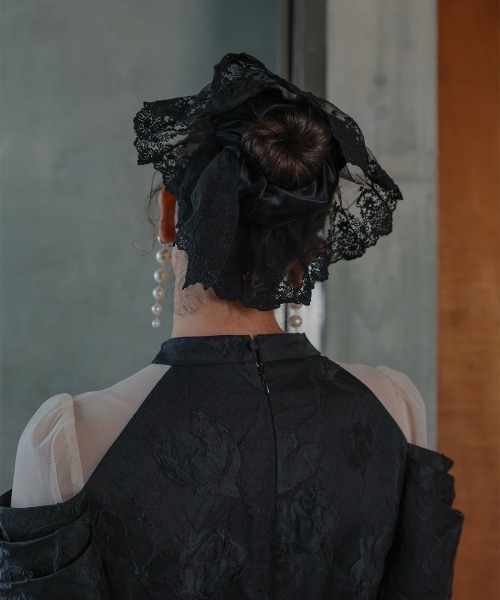 Callarus（カラルス）の「〔Callarus〕レース×ベロアシュシュ（シュシュ・レディース・パープル系/グレー系/ブラック・FREE）」の14枚目の写真