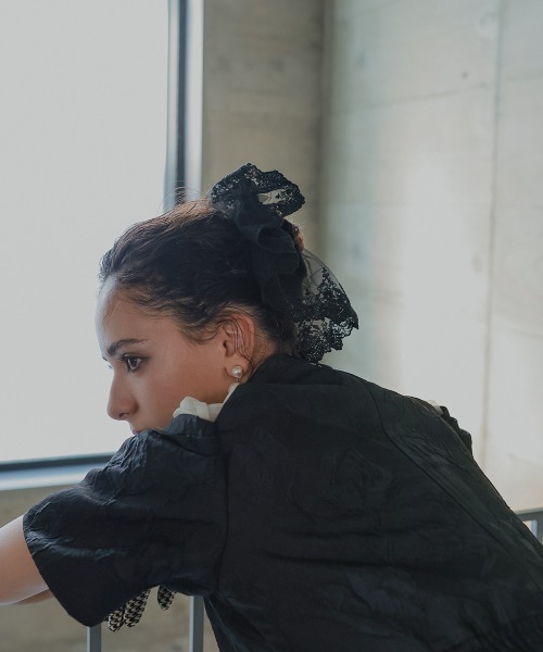 Callarus（カラルス）の「〔Callarus〕レース×ベロアシュシュ（シュシュ・レディース・パープル系/グレー系/ブラック・FREE）」の15枚目の写真