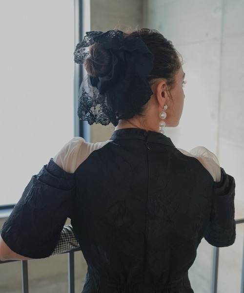 Callarus（カラルス）の「〔Callarus〕レース×ベロアシュシュ（シュシュ・レディース・パープル系/グレー系/ブラック・FREE）」の19枚目の写真