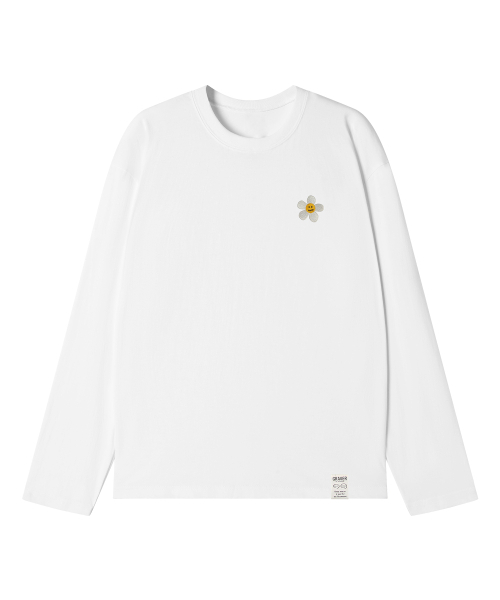 GRAVER（グレーバー）の「[UNISEX]フラワードット刺繍ロングスリーブ_2カラー（Tシャツ/カットソー・レディース・ブラック/ホワイト・LARGE/MEDIUM）」の13枚目の写真