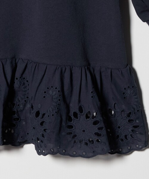 green label relaxing（グリーンレーベルリラクシング）の「裏毛ヘムレース ワンピース / キッズ  100cm-160cm（ワンピース・キッズ・ネイビー/ナチュラル・140cm/130cm/160cm/110cm/150cm/120cm/100cm）」の13枚目の写真