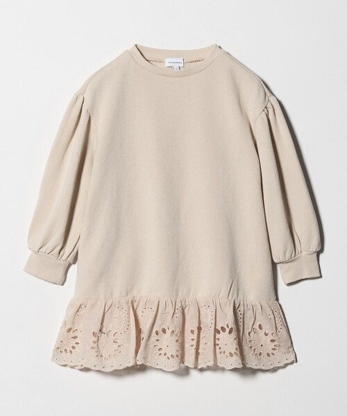 green label relaxing（グリーンレーベルリラクシング）の「裏毛ヘムレース ワンピース / キッズ  100cm-160cm（ワンピース・キッズ・ネイビー/ナチュラル・140cm/130cm/160cm/110cm/150cm/120cm/100cm）」の16枚目の写真