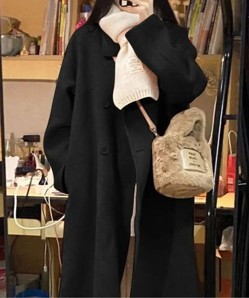 AMAJI(アマジ)の「ダブルチェスターコート(チェスターコート・レディース・ホワイト/ブラック/グレー・SMALL/MEDIUM/LARGE)」の2枚目の写真