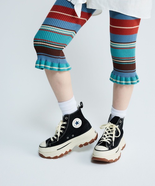 JEANASIS（ジーナシス）の「【CONVERSE別注】オールスタートレックウエーブ DENIM HI/TREKWAVE/633957（スニーカー・レディース・ブラック/ブルー・SMALL/MEDIUM/LARGE）」の2枚目の写真