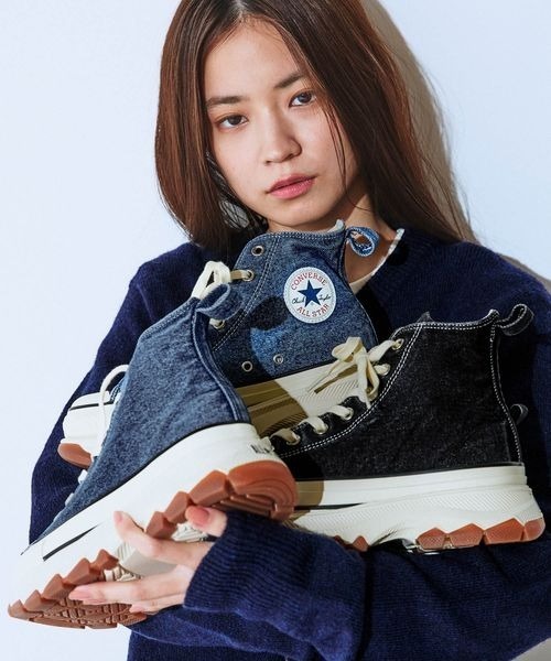 JEANASIS（ジーナシス）の「【CONVERSE別注】オールスタートレックウエーブ DENIM HI/TREKWAVE/633957（スニーカー・レディース・ブラック/ブルー・SMALL/MEDIUM/LARGE）」の13枚目の写真