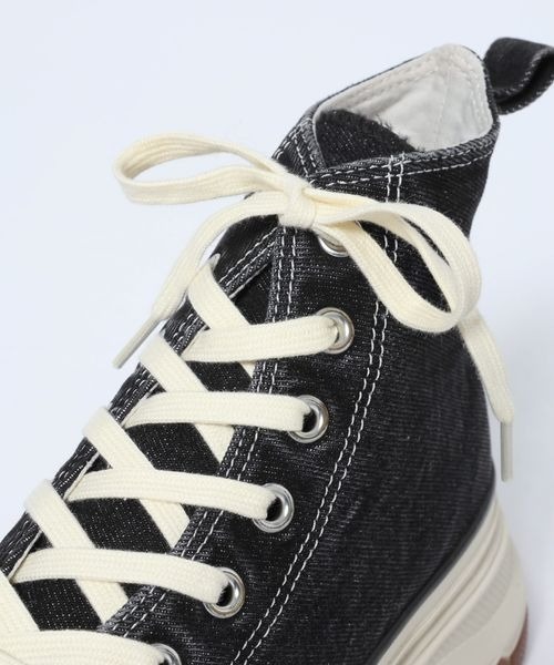 JEANASIS（ジーナシス）の「【CONVERSE別注】オールスタートレックウエーブ DENIM HI/TREKWAVE/633957（スニーカー・レディース・ブラック/ブルー・SMALL/MEDIUM/LARGE）」の5枚目の写真