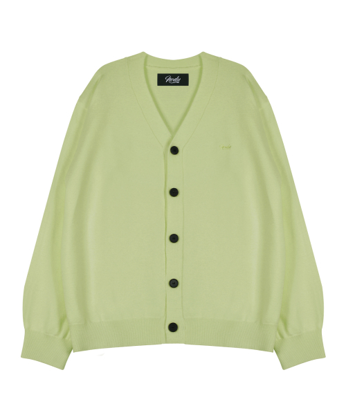 Soft V‑neck cardigan [Green] — мягкий V‑образный кардиган, зелёный