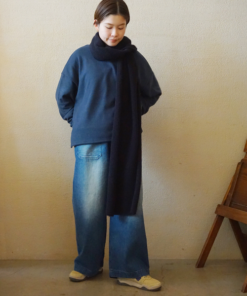 JOURNAL STANDARD LUXE（ジャーナルスタンダード　ラックス）の「リバージャージ クルーネックプルオーバー（Tシャツ/カットソー・レディース・ブラック/チャコールグレー/グリーン・FREE）」の11枚目の写真