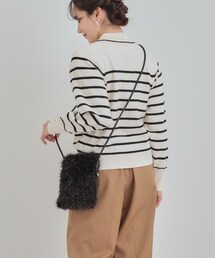 SHOO・LA・RUE | ラメ入りファーが目を惹く ミニショルダーバッグ(ショルダーバッグ)