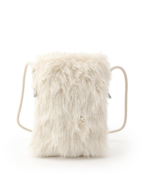 SHOO・LA・RUE（シューラルー）の「ラメ入りファーが目を惹く ミニショルダーバッグ（ショルダーバッグ・レディース・アイボリー/ブラック/グレー/ナチュラル/ブルー・00）」の16枚目の写真