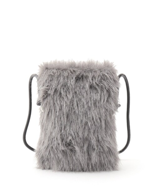 SHOO・LA・RUE（シューラルー）の「ラメ入りファーが目を惹く ミニショルダーバッグ（ショルダーバッグ・レディース・アイボリー/ブラック/グレー/ナチュラル/ブルー・00）」の17枚目の写真