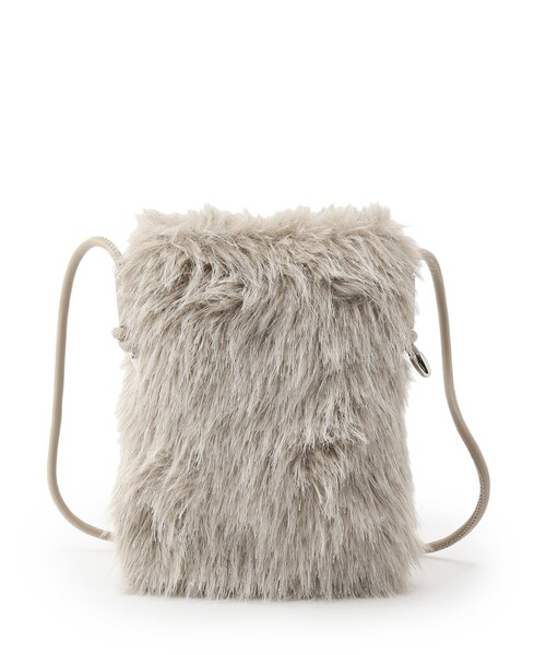SHOO・LA・RUE（シューラルー）の「ラメ入りファーが目を惹く ミニショルダーバッグ（ショルダーバッグ・レディース・アイボリー/ブラック/グレー/ナチュラル/ブルー・00）」の19枚目の写真