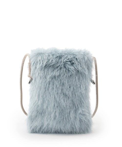 SHOO・LA・RUE（シューラルー）の「ラメ入りファーが目を惹く ミニショルダーバッグ（ショルダーバッグ・レディース・アイボリー/ブラック/グレー/ナチュラル/ブルー・00）」の20枚目の写真