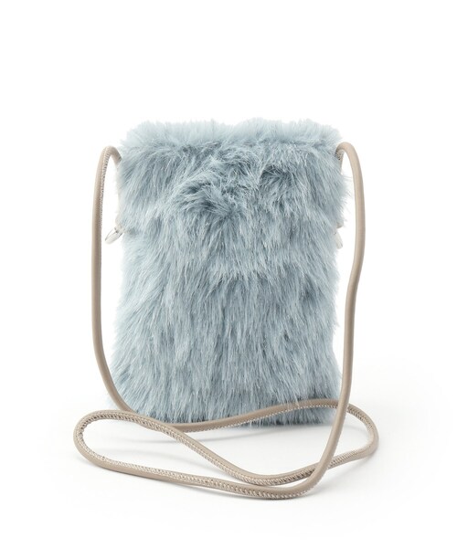 SHOO・LA・RUE（シューラルー）の「ラメ入りファーが目を惹く ミニショルダーバッグ（ショルダーバッグ・レディース・アイボリー/ブラック/グレー/ナチュラル/ブルー・00）」の22枚目の写真