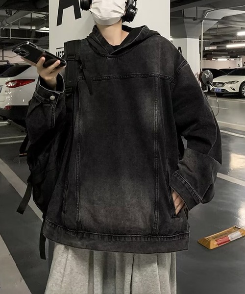 SBG(エスビー)の「SBG ヴィンテージライクデニムパーカー(パーカー・メンズ・ブルー系その他/ブラック系その他・LARGE/X-LARGE/MEDIUM)」の6枚目の写真