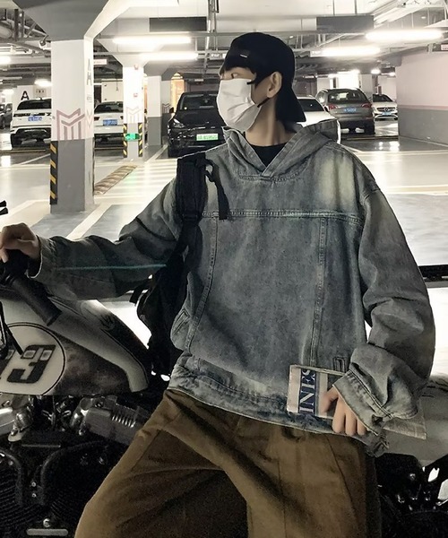 SBG(エスビー)の「SBG ヴィンテージライクデニムパーカー(パーカー・メンズ・ブルー系その他/ブラック系その他・LARGE/X-LARGE/MEDIUM)」の15枚目の写真