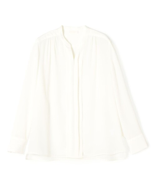 BALLSEY(ボールジィ)の「プリマベーラデシン スキッパータックブラウス(シャツ/ブラウス・レディース・ホワイト/ネイビー・36)」の2枚目の写真