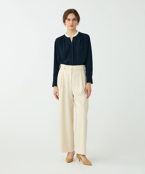 BALLSEY(ボールジィ)の「プリマベーラデシン スキッパータックブラウス(シャツ/ブラウス・レディース・ホワイト/ネイビー・36)」の10枚目の写真