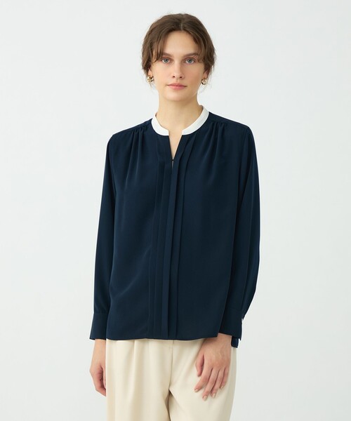 BALLSEY(ボールジィ)の「プリマベーラデシン スキッパータックブラウス(シャツ/ブラウス・レディース・ホワイト/ネイビー・36)」の11枚目の写真