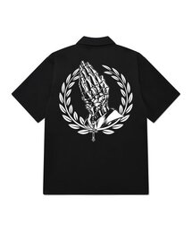 KYSB0194 スカルハンド 半袖シャツ ブラック