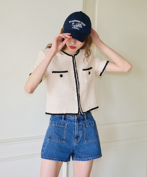 SALON DE YOHN(サロンドヨーン)の「Pocket Denim Shorts_ Blue(デニムパンツ・レディース・その他・SMALL)」の1枚目の写真