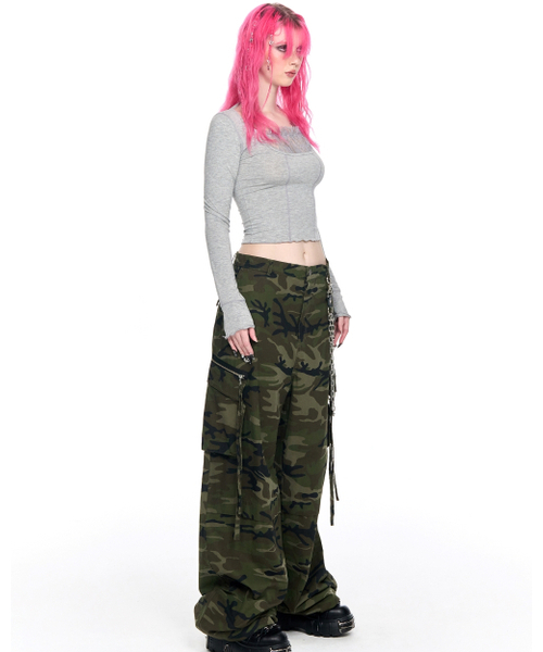 SCHISM INDUCING(スキズムインデューシング)の「CAMOUFLAGE CARGO PANTS GREEN(その他パンツ・レディース・その他・SMALL/MEDIUM/LARGE)」の18枚目の写真