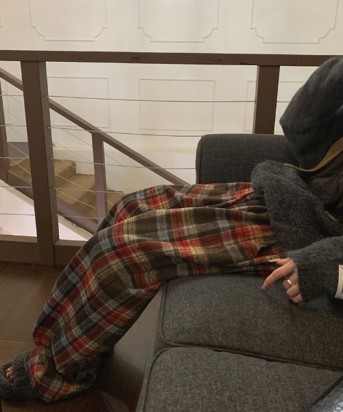 FAVORITO(ファヴォリート)の「チェック柄ワイドパンツ(その他パンツ・レディース・レッド・M/L)」の9枚目の写真