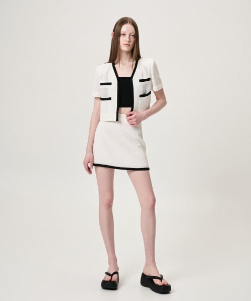 ETMON(エトモン)の「Summer Tweed Mini Skirt, White(スカート・レディース・その他・MEDIUM/SMALL)」の6枚目の写真