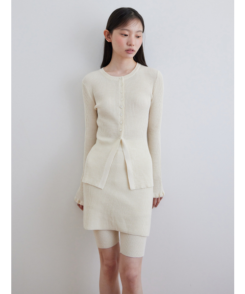 STEP AROUND(ステップアラウンド)の「Knit Skirt Leggings_CREAM(その他パンツ・レディース・その他・SMALL/MEDIUM)」の1枚目の写真