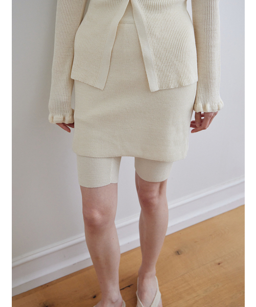 STEP AROUND(ステップアラウンド)の「Knit Skirt Leggings_CREAM(その他パンツ・レディース・その他・SMALL/MEDIUM)」の2枚目の写真