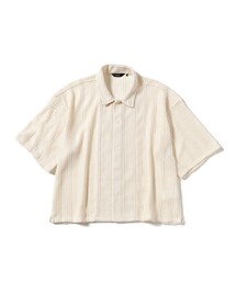 ショート メッシュ オープンカラーシャツ【ワイドショートフィット】