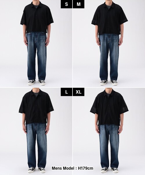 BEAMS(ビームス)の「ショート メッシュ オープンカラーシャツ【ワイドショートフィット】(シャツ/ブラウス・メンズ・オフホワイト/ブラック/ダークブラウン・S/XL/L/M)」の11枚目の写真