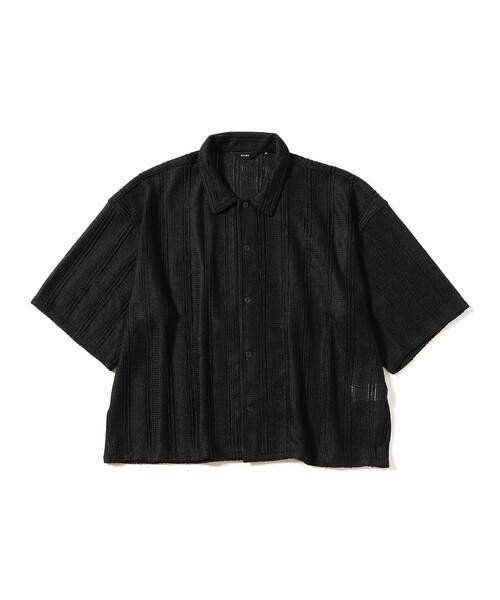 BEAMS(ビームス)の「ショート メッシュ オープンカラーシャツ【ワイドショートフィット】(シャツ/ブラウス・メンズ・オフホワイト/ブラック/ダークブラウン・S/XL/L/M)」の17枚目の写真