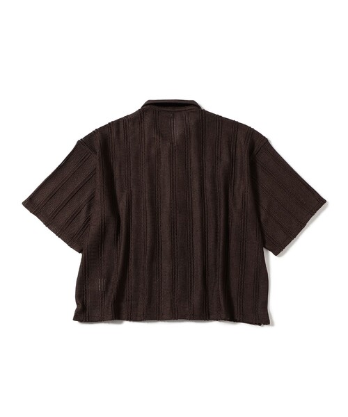 BEAMS(ビームス)の「ショート メッシュ オープンカラーシャツ【ワイドショートフィット】(シャツ/ブラウス・メンズ・オフホワイト/ブラック/ダークブラウン・S/XL/L/M)」の21枚目の写真