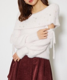 予約商品】ニット/セーター（ピンク/桃色系・オフショルダー