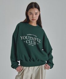 ウィメンズユースフルスウェットシャツ-グリーン