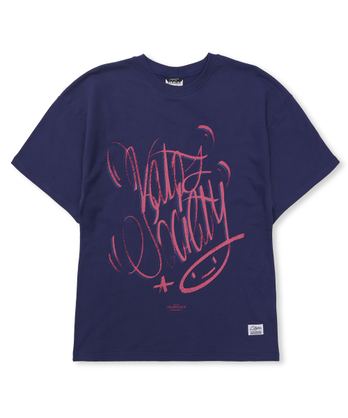 STIGMA(スティグマ)の「ピンスマイル セミオーバーサイズTシャツ パープル(Tシャツ/カットソー・メンズ・その他・MEDIUM/LARGE/X-LARGE)」の1枚目の写真