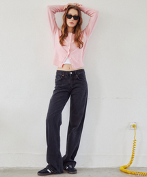 ILOIL（イロイル）の「camel blend crewneck cardigan - pink（ニット/セーター）」