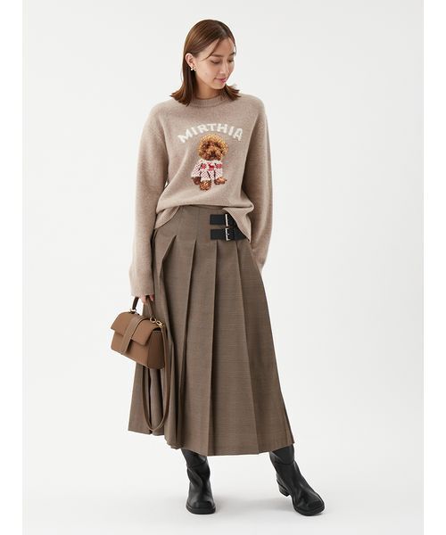 セール】トイプードルクルーネックジャガードニット（ニット/セーター