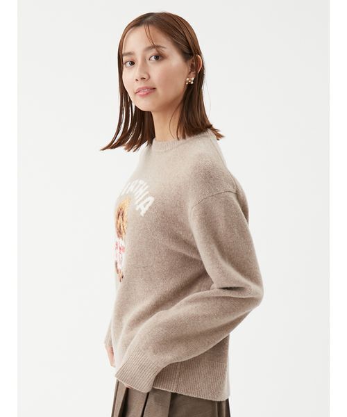 セール】トイプードルクルーネックジャガードニット（ニット/セーター