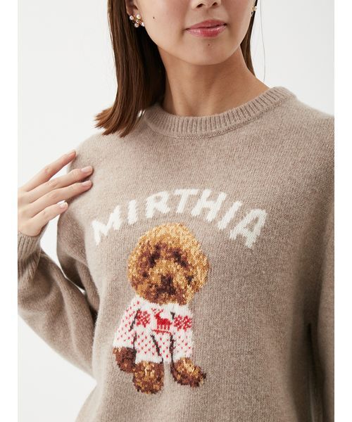 セール】トイプードルクルーネックジャガードニット（ニット/セーター