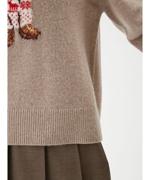 セール】トイプードルクルーネックジャガードニット（ニット/セーター