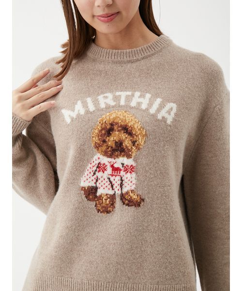 セール】トイプードルクルーネックジャガードニット（ニット/セーター